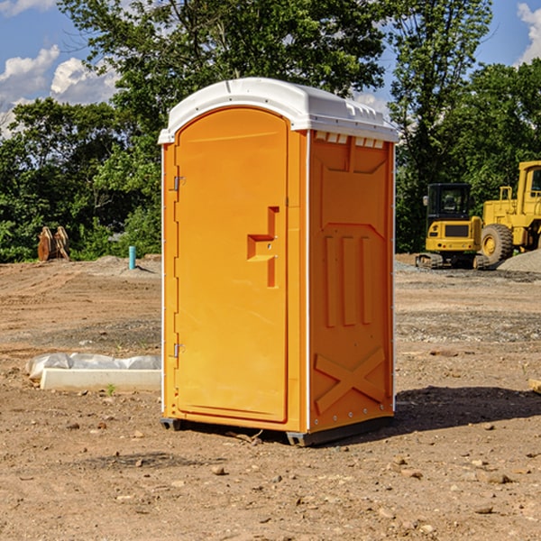 how often are the portable toilets cleaned and serviced during a rental period in Manorville